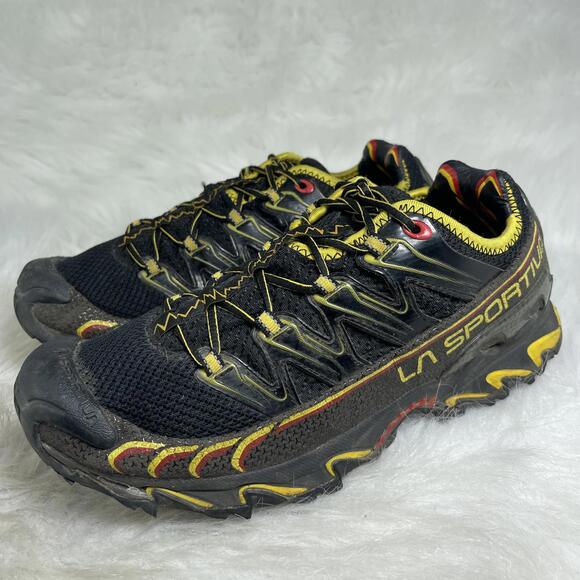 La Sportiva Men's Ultra Raptor Black/Yellow Hiking Shoes size
